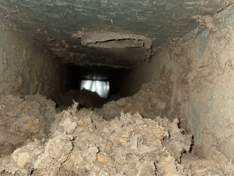 Before Air Duct Cleaning: Extreme Contamination